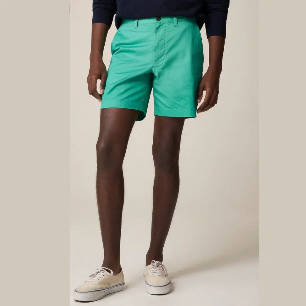 New With Tags J. Crew Men's Portsider Stretch Chino Shorts Villa Green Size 32